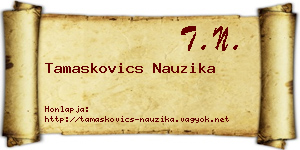 Tamaskovics Nauzika névjegykártya